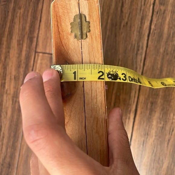 Vintage🎀Cigar Bag❗️Cigar box purse beaded bag Wooden bag top handle purse - Picture 6 of 11